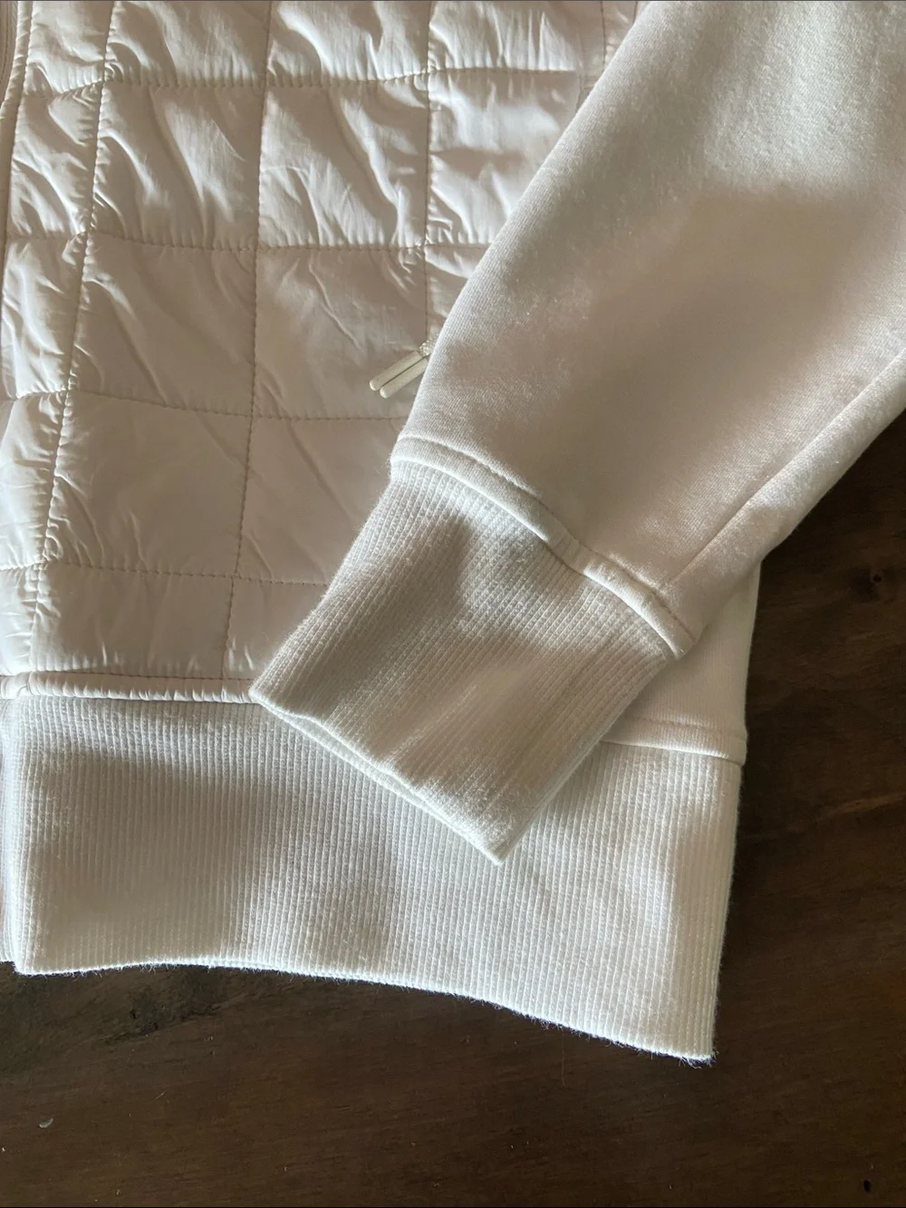 Old Navy White Quilted-Front Hooded Jacket